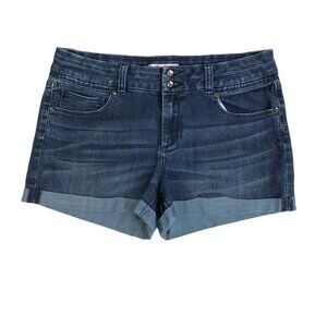 Candie's Jean Shorts Juniors 13 Womens Daisy Dukes Bling Distressed Medium Wash